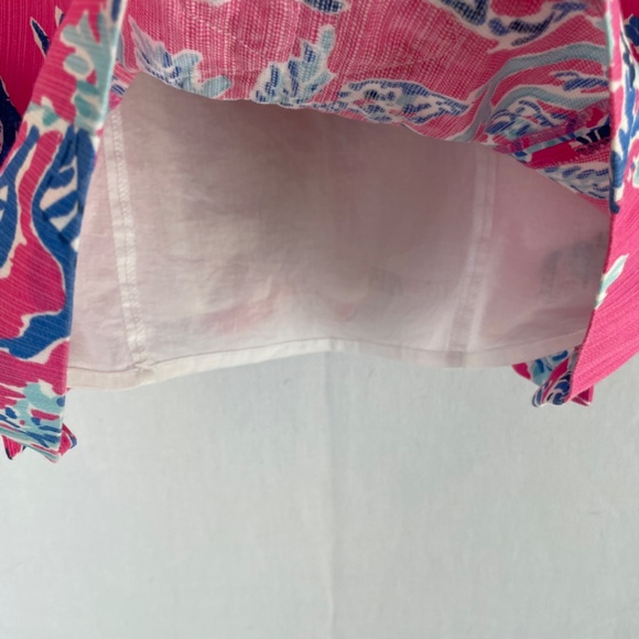 LILLY PULITZER Size 2 Annabell Halter Top in Capri Pink 100% Cotton Lined - Picture 2 of 7